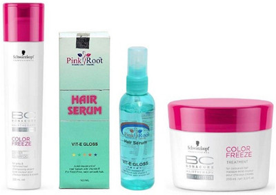 

Pink Root HAIR SERUM WITH SCHWARZKOPF COLOUR FREEZE MASK, SHAMPOO(Set of 3)