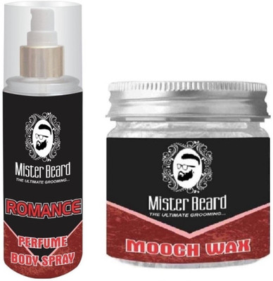 

MISTER BEARD Romance Perfume Body Spray 200ml WITH Mooch Wax 100gm(Set of 2)