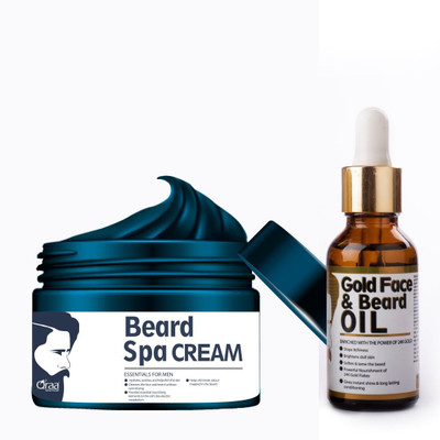 

Qraa MEN BEARD SPA CREAM 100gm + GOLD FACE AND BEARD OIL 30ml(Set of 2)