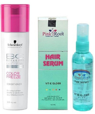 

Pink Root HAIR SERUM 100ML WITH SCHWARZKOPF COLOUR FREEZE CONDITIONER(Set of 2)