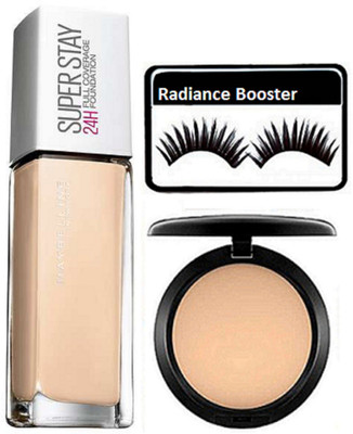 

radiance booster Eyelashes & Maybelline Super Stay Foundation & Compact(Set of 3)