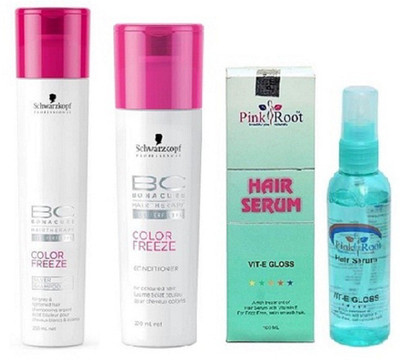 

Pink Root HAIR SERUM WITH SCHWARZKOPF COLOUR FREEZE CONDITIONER, SHAMPOO(Set of 3)