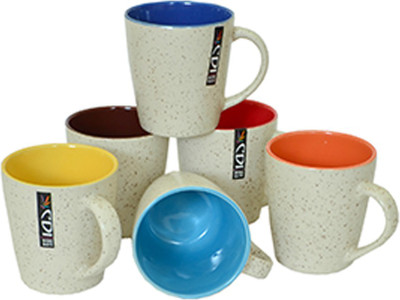 

KV ENTERPRISES1 KV00044 Ceramic(Multicolor, Pack of 6)