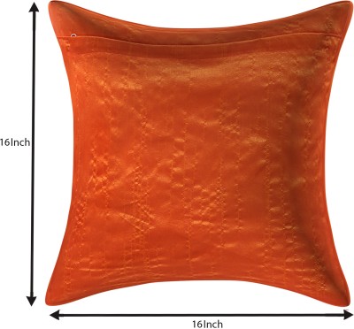 KUBER INDUSTRIES Velvet Cushions Cover(40 cm*40 cm, Orange)