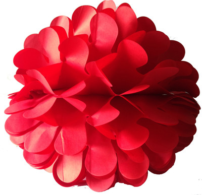 

Funcart Multicolor Red Color 14" Honeycomb Pom Pom Ball - 50 g
