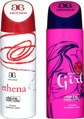 

arochem ETHENA & GIRL DYNAMIC DEODORANT SPRAY FOR DYNAMIC NO ALCOHOL Body Spray - For Men & Women(400 ml, Pack of 2)