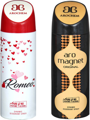 

AROCHEM aro magnet combo Deodorant Spray - For Men & Women(200 ml, Pack of 2)