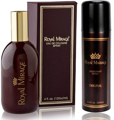 Royal Mirage Perfume 120ml With Original Deodorant 200ml Perfume Body Spray - For Men & Women(120 ml, Pack of 2) Flipkart
