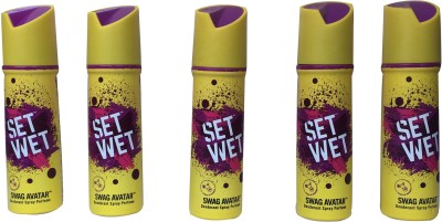 

Set Wet SWAG AVATAR PACK OF 5 Body Spray - For Men & Women(750 ml, Pack of 5)