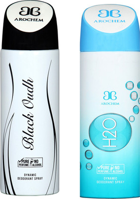 

arochem BLACK OUDH & H20 DYNAMIC DEODORANT SPRAY FOR DYNAMIC NO ALCOHOL Body Spray - For Men & Women(400 ml, Pack of 2)