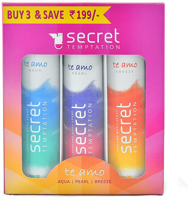 

Secret Temptation Te Amo combo (120 ml x 3) Body Mist - For Women(360 ml, Pack of 3)