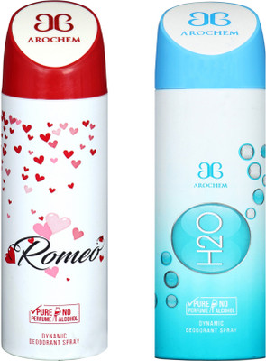

AROCHEM romeo and h2o combo Deodorant Spray - For Men & Women(200 ml, Pack of 2)