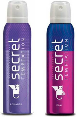 

Secret Temptation Play and Romance Deodorant Spray - For Women(300 ml, Pack of 2)