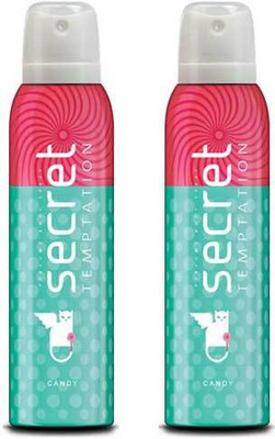 

Secret Temptation 2 Candy Deodorant Spray - For Women(300 ml, Pack of 2)