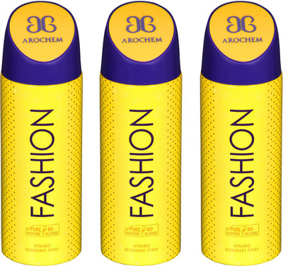 arochem FISHION DYNAMIC DEODORANT SPRAY Body Spray - For Men & Women(600 ml, Pack of 3)