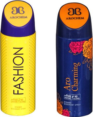 

AROCHEM fashion and aro charming combo Deodorant Spray - For Men & Women(200 ml, Pack of 2)