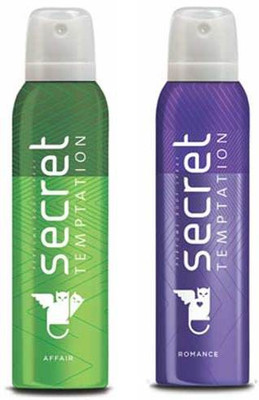 Secret Temptation Affair and Romance Deodorant Spray - For Women(300 ml, Pack of 2)