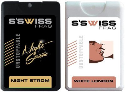 

S'SWISS night strom and white lndon combo Pack - 40 ml Pocket Perfume - For Men & Women(40 ml, Pack of 2)