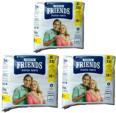 

Friends Pull ups / Adult Pant style Diaper Set of 3 Packs 10 pcs each Adult Diapers - XL(30 Pieces)