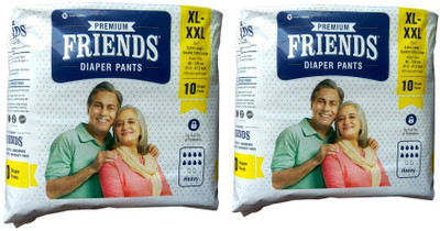 

Friends Pull ups / Adult Pant style Diaper Set of 2 Packs 10 pcs each Adult Diapers - XL(20 Pieces)