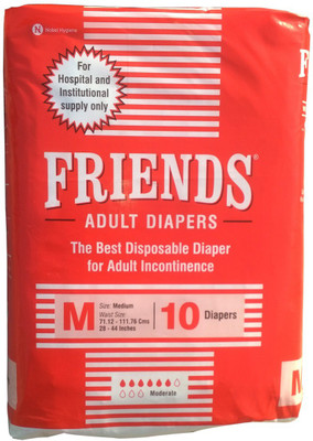

Friends Adult Diaper Hospital - Medium for weist size 28-44 inches Adult Diapers - M(10 Pieces)