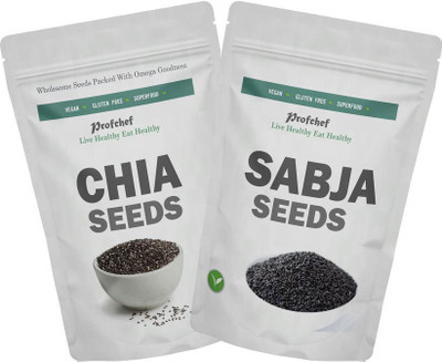 

Profchef Chia Seeds, Basil Seeds(500 g, Pack of 2)