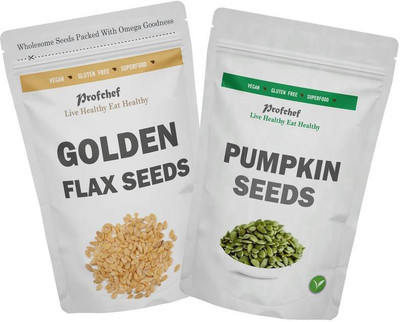 

Profchef Pumpkin Seeds, Golden Flax Seeds(1000 g, Pack of 2)