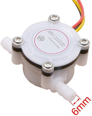 

REES52 White Coffee Machine Flow Meter Water Flow Sensor Connected 6mm Hose Water Purifier Sensor Electronic Components Electronic Hobby Kit