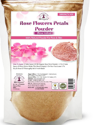 

3G Organic Organic 100% Pure Rose Petals Powder (100 g)(100 g)