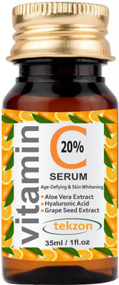 

tekzon Vitamin C 20% + Vitamin E & Hyaluronic Acid Facial Serum Anti Wrinkle / Aging, Dark Circles, Sun Damage Serum(35 ml)