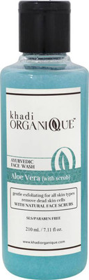 

khadi organique Aloevera Face Wash with Scrub - SLS & PARABEN FREE Face Wash(210 ml)