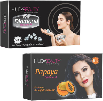 

Huda Beauty Professional Range Diamond & Papaya Facial Kit 900 g(Set of 2)