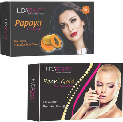 

Huda Beauty Professional Range Papaya & Pearl Gold Facial Kit 900 g