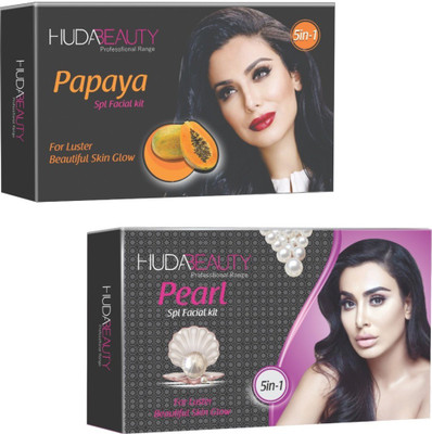 

Huda Beauty Professional Range Papaya & Pearl Facial Kit 900 g(Set of 2)