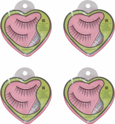 

Bonjour Eyelash Adhesive Glue Waterproof Clear White Blends with beautiful Black Lashes (pack of 4)(Pack of 4)
