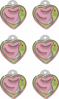 

Majik Beautiful Black Long False Eyelashes With Glue for Pretty Eye Makeup Combo (Pack Of 6)(Pack of 6)