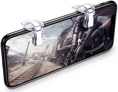 

techobucks New White Metal Trigger Mobile Gaming Pubg Trigger L1R1 Shooter Controller PUBG Trigger For Smart phone Gaming Controller,Joystick, L1R1 Shooter Trigger, Fire Buttons, Aim Key, Gamedpad, Sensitive touch Shoot Physical Mobile Game Controller for