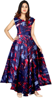 MUDRIKA Flared/A-line Gown(Multicolor)