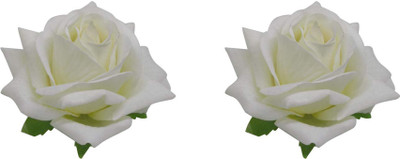 

Fully New Artificial Rose Flower Hair Clips For Women And Girl, Hair Styling Accessories, White, Pack Of 1 Hair Clip(White)