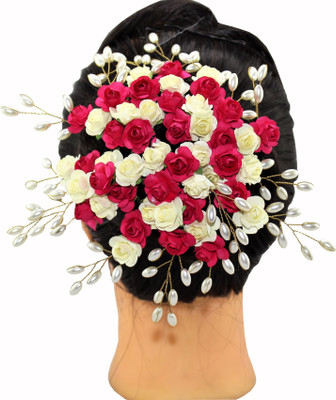 

Ear Lobe & Accessories Women's Red Colour Hair Accessories Bun Clip(Red)