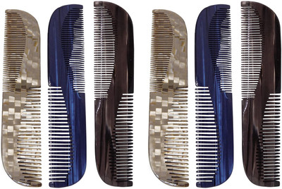 

PELO set of 6 Hair Comb Is Ideal for Men, Women, and Professionals for Men and Women, Pack Of 1