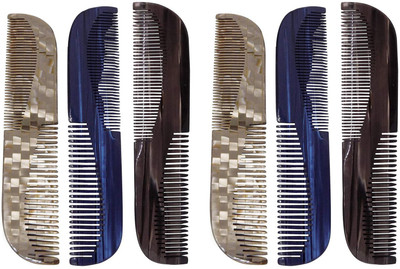 

Prime Hair Styling Hair Combs For Men, Women And Girls,Professional Comb For Saloon, Set Of 6, Pack of 1