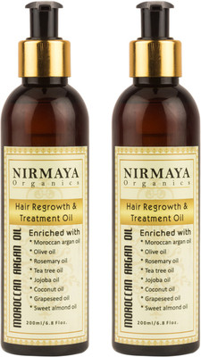

Nirmaya Organics Hair Growth Moroccan Argan Oil Pack Of 2 Hair Oil(200 ml)