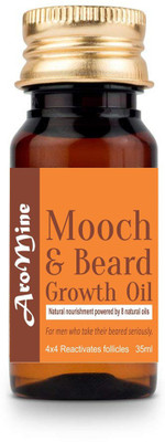 

AroMine Organic & Natural Beard Oil for Beard Growth, Hair Growth, Anti-Hair Fall With Mixture of 8 Natural Oils Hair Oil(35 ml)
