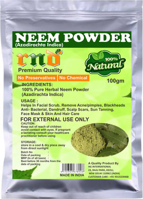 

RND Premium Quality Neem Powder (100g) - 100% Pure Natural Herbal & Fresh(100 g)