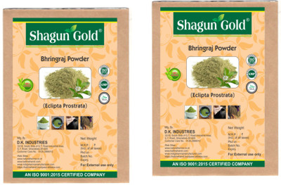 

shagun gold Pure Natural Bhringraj powder for hair treatment & hair growth 100gmX2(200 g)
