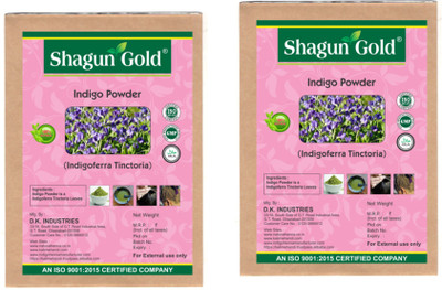 

shagun gold Pure Organic Indigo Powder for permanent hair coloring 100gmX2(200 g)