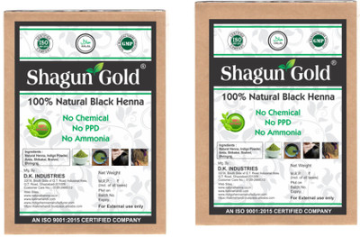 

shagun gold Organic pure Natural Black Henna powder for hair 100GmX2(200 g)