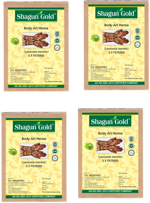 

shagun gold Organic Body Art Henna Powder for Bridal hand & foots 400gm(400 g)