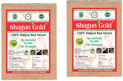 

shagun gold Pure Organic Red Henna powder for hair coloring 100gmX2(200 g)